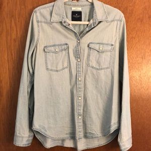 American Eagle denim button down